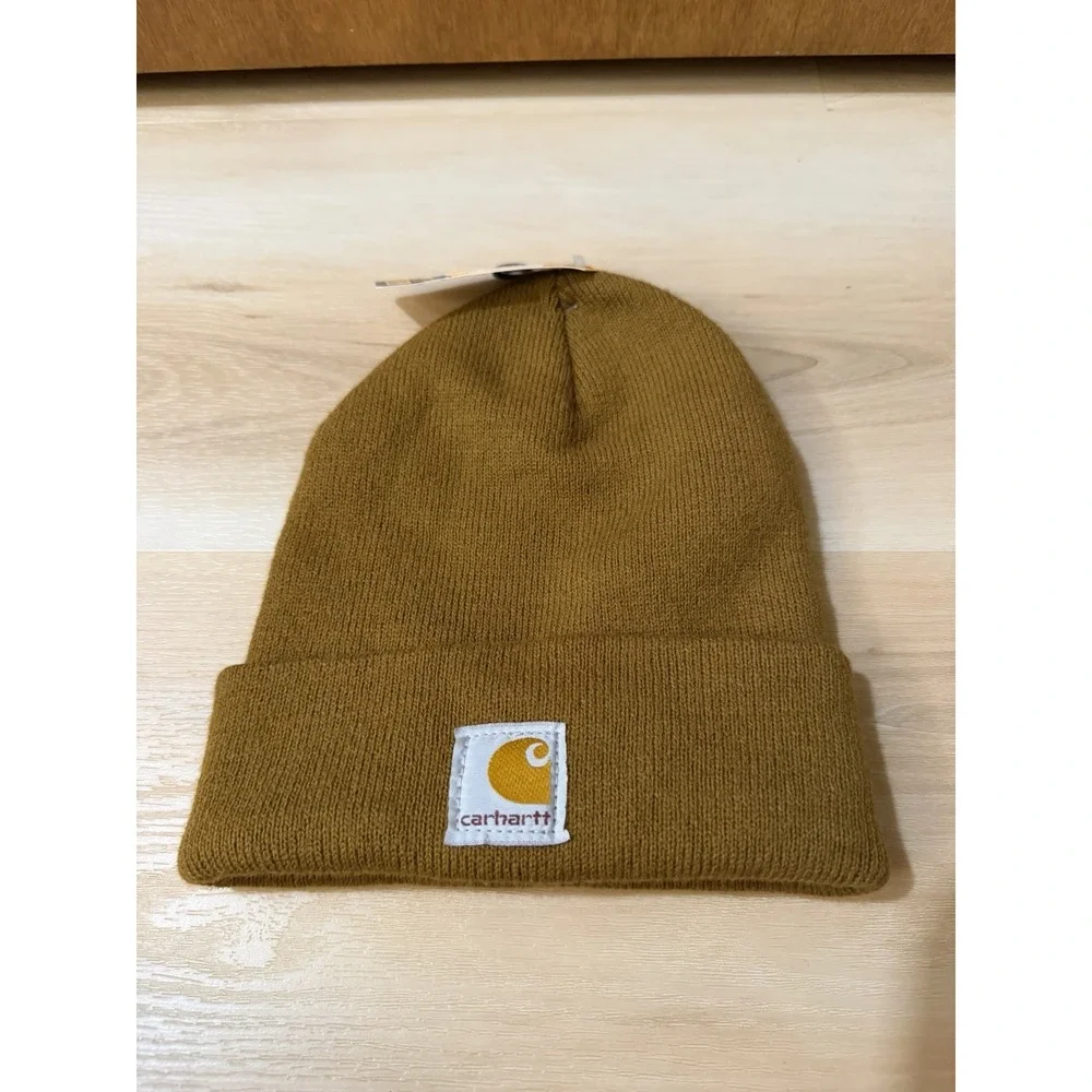 Carhartt Youth Brown Acrylic Watch Hat Beanie Winter Warm Casual Outdoors New